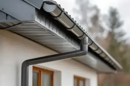 Pose de gouttières en zinc par un couvreur à Berson